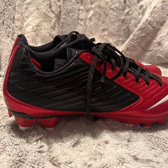 Nike Vapor Red & Black Baseball Cleats Sz 12 - Picture 5 of 15